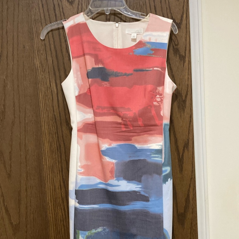 Beautiful Emerson Rose watercolor painting sheath dress